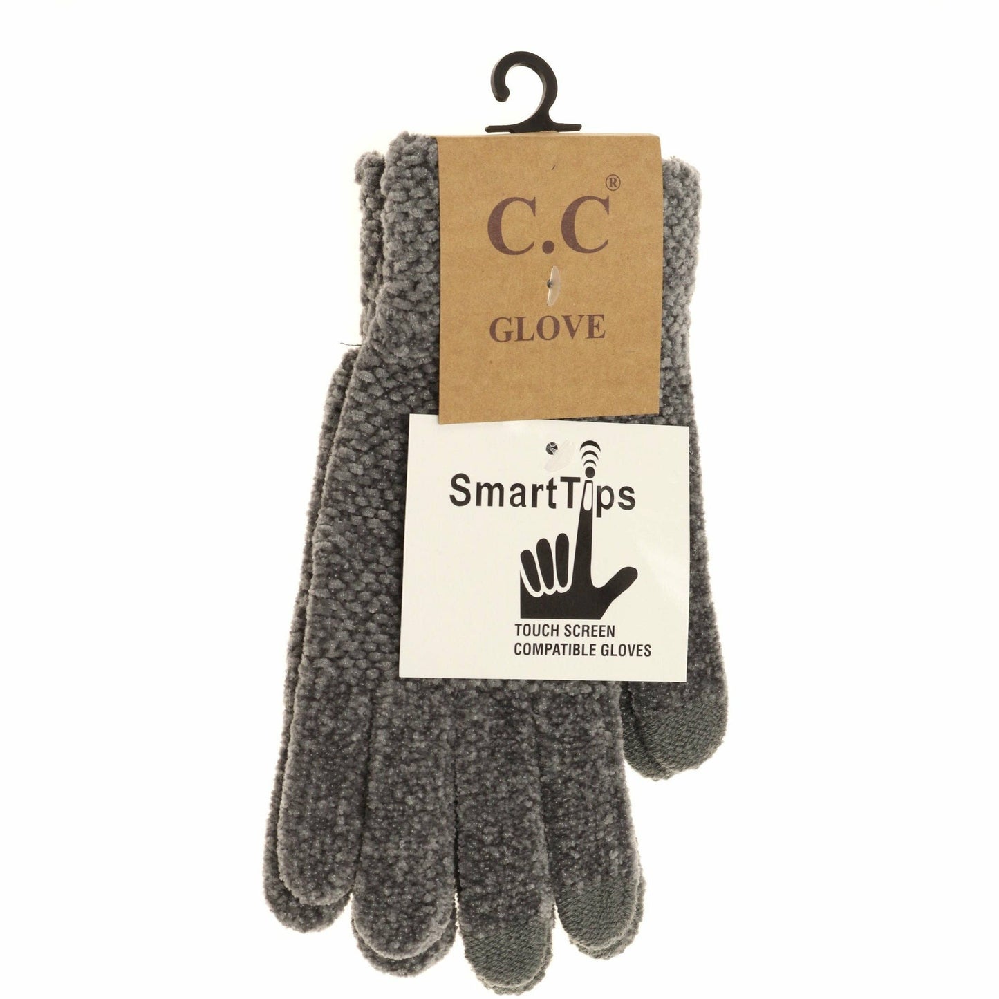 Chenille Gloves G9016: Lt. Grey