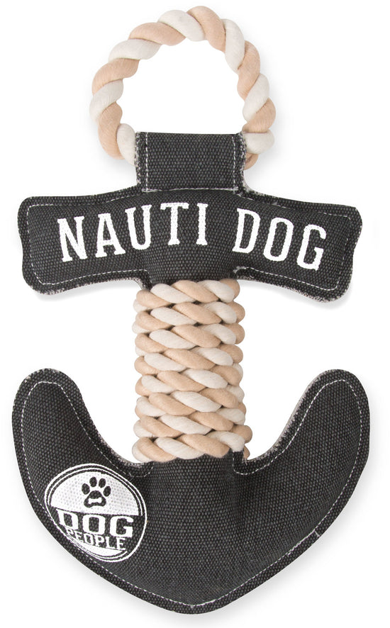 Load image into Gallery viewer, Nauti Dog - 12&amp;quot; Canvas Dog Toy on Rope
