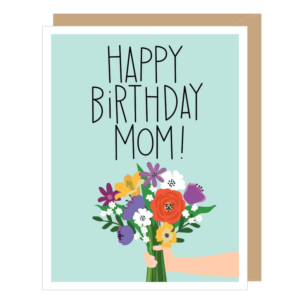 Flower Bouquet Mom Birthday Card