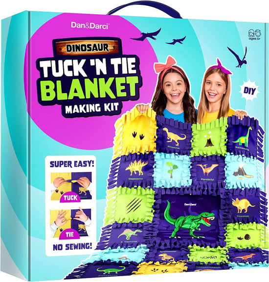 Dinosaur Tuck N' Tie Fleece Blanket Kit - DIY Crafts for Kid