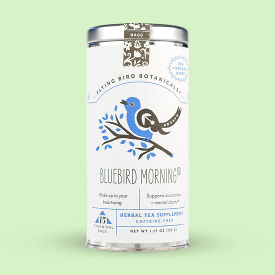 Load image into Gallery viewer, Bluebird Morning – 15 Tea Bag Tea Tin

