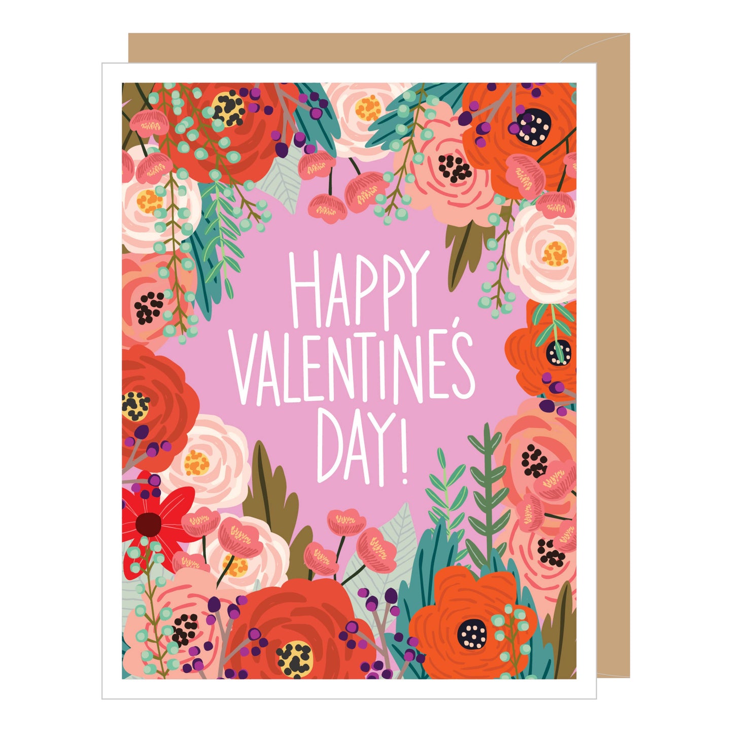 Load image into Gallery viewer, Floral Valentine&amp;#39;s Day Card
