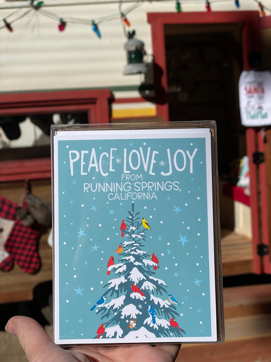 Peace Love Joy Running Springs Holiday Card