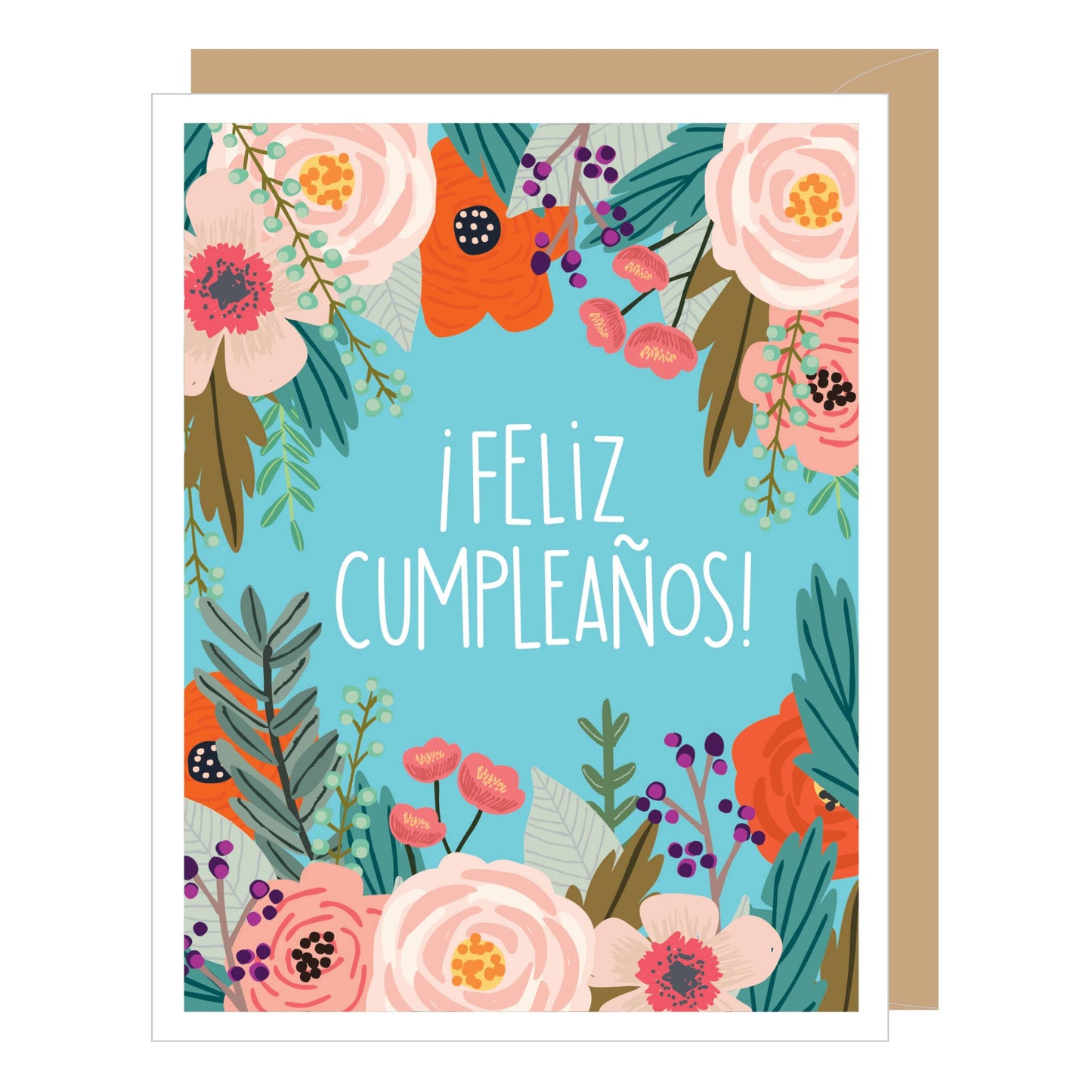 SPANISH Floral Birthday Card