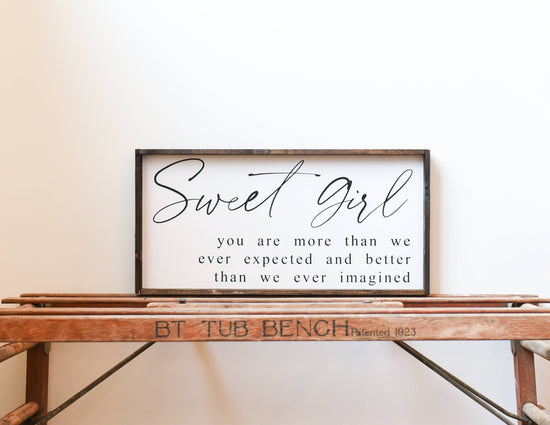 Load image into Gallery viewer, Sweet Girl Wood Sign

