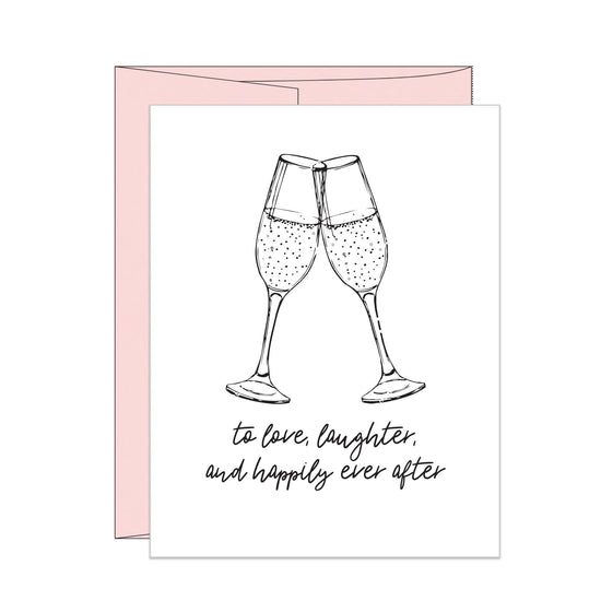 Love, Laughter and Happily Ever After Wedding Card
