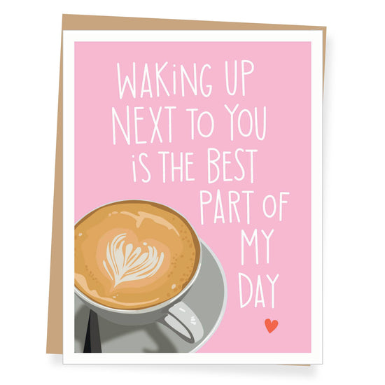 Latte Heart Love Card