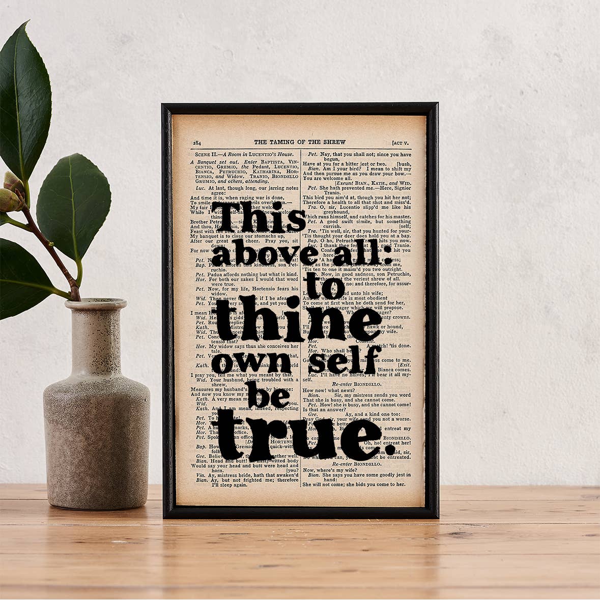 Shakespeare - Thine Own - Framed Quote Print