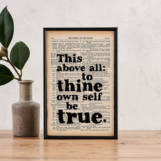 Load image into Gallery viewer, Shakespeare - Thine Own - Framed Quote Print

