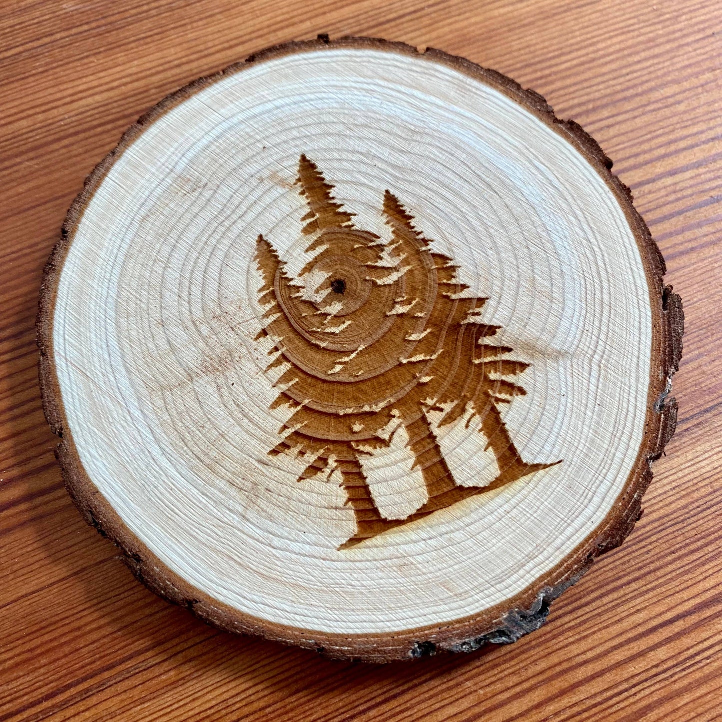 Load image into Gallery viewer, Engraved Wood Pine Tree Coasters
