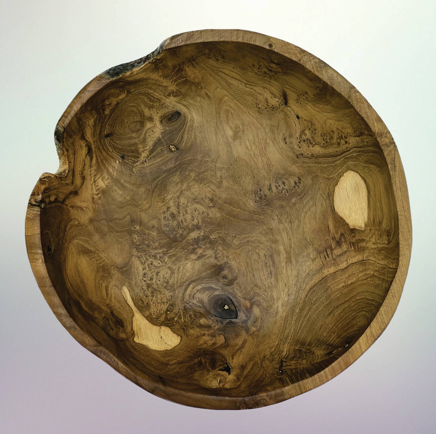 Load image into Gallery viewer, Medium Live Edge Salvaged Teak Bowl - Hand Carved Wood Bowl
